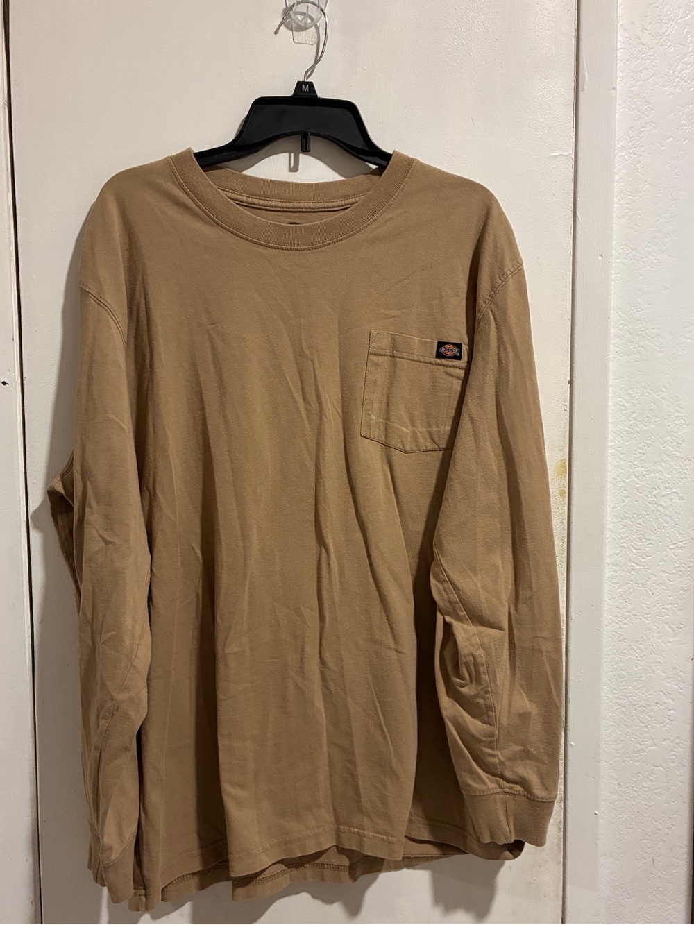 Dickies Long Sleeve Pocket Tee in Tan Brown